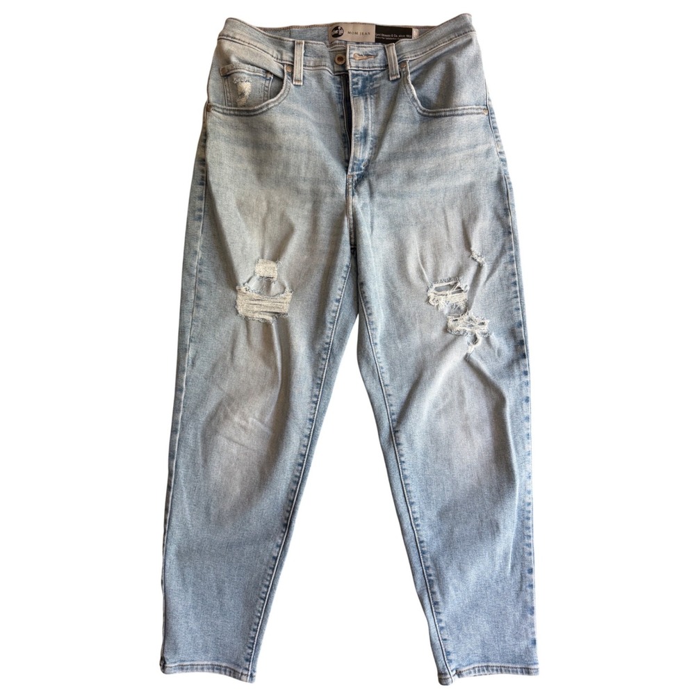 Levis SilverTab Mom Jeans W30 L27 High Rise Distressed Light Wash Denim